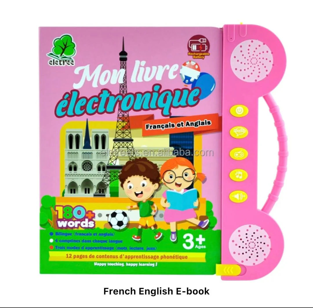 LIVRE ELECTRONIQUE BILINGUE FRANCAIS - ANGLAIS POUR ENFANTS DE 3 à 12 ANS