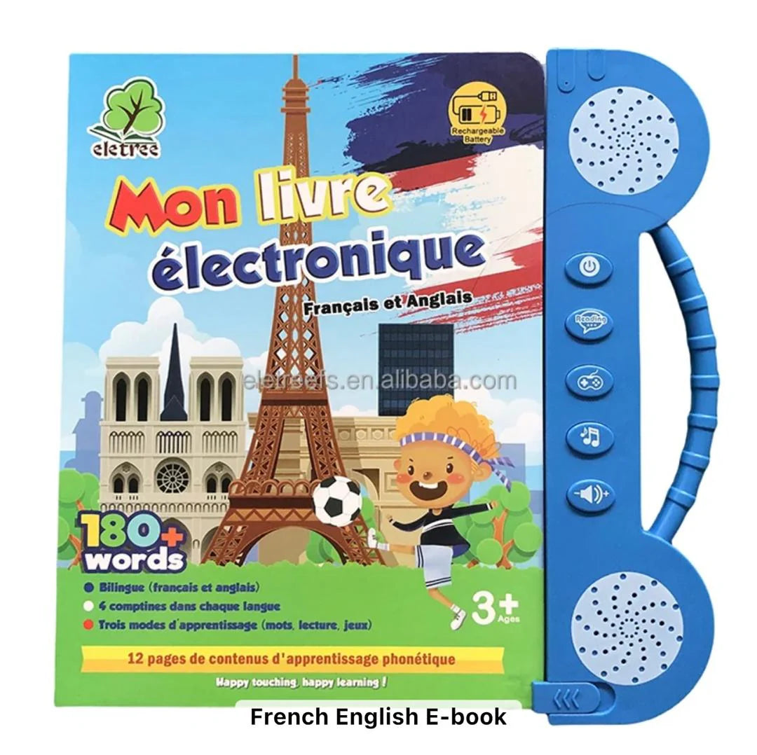 LIVRE ELECTRONIQUE BILINGUE FRANCAIS - ANGLAIS POUR ENFANTS DE 3 à 12 ANS